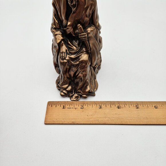 Vintage 1977 Giovanni Schoeman Cold Cast Bronze Sculpture Lao Tzu - Picture 9 of 11